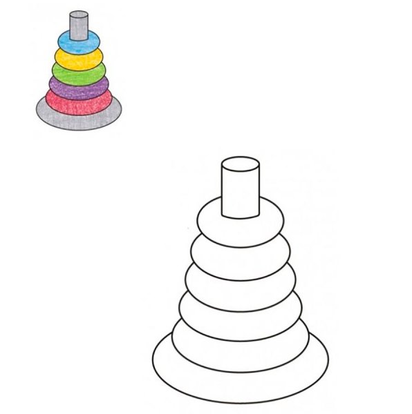 Пирамидка раскраска