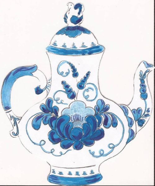 Рисование Гжель квасник