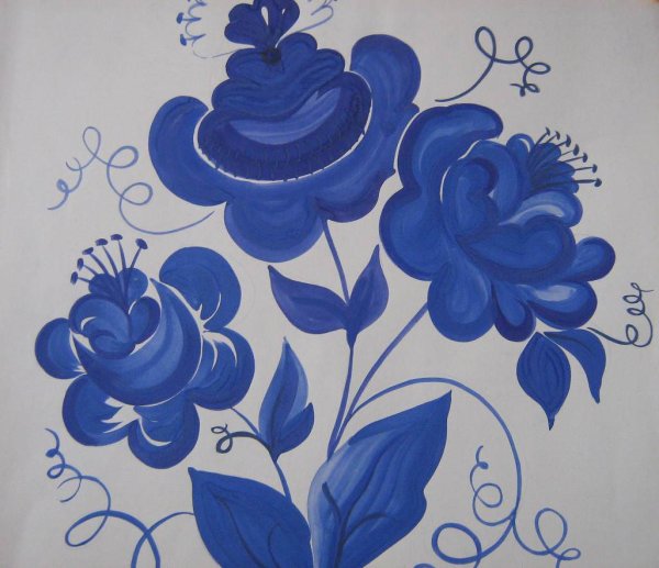 Декоративная роспись Гжель