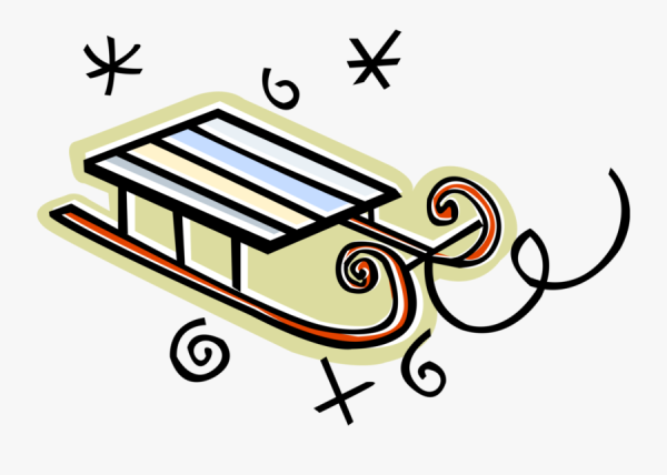 Санки рисунок на прозрачном фоне