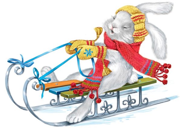 Санки раскраска для детей