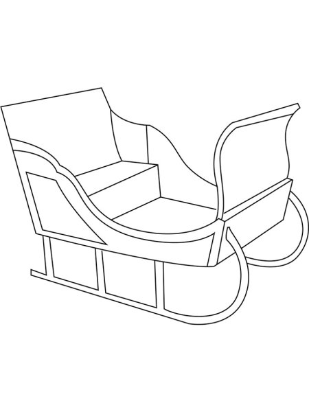 Санки рисунок для детей