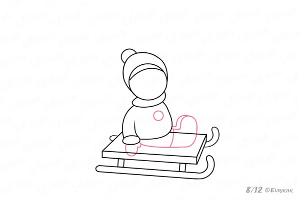 Санки иллюстрация