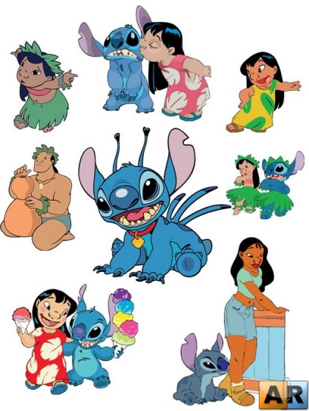 Герои мультика Стич