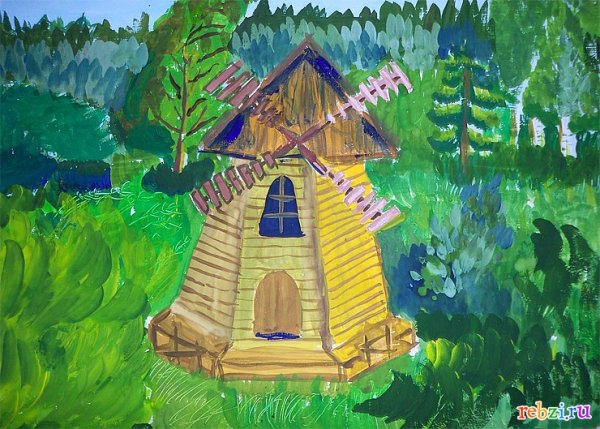 Мельница детская иллюстрация к сказке