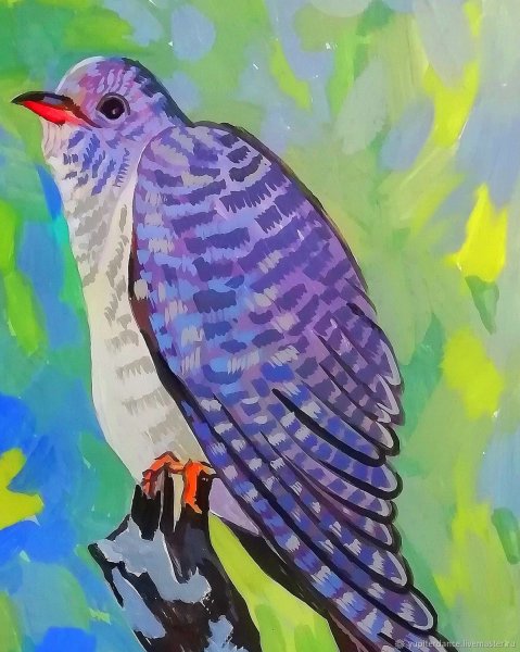 Птицы гуашью