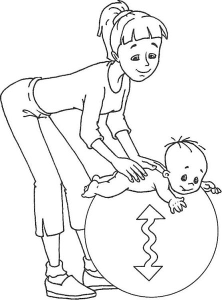 Упражнения на фитболе для малышей