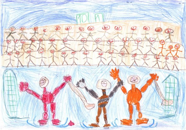 Детские рисунки на тему хоккей