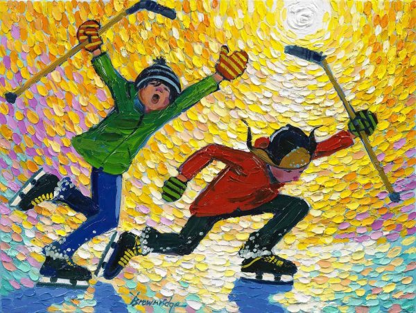 Детские рисунки на хоккейную тему