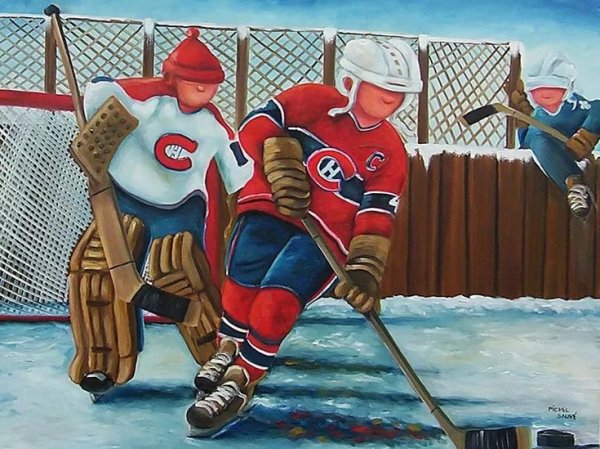 Хоккеист рисунок