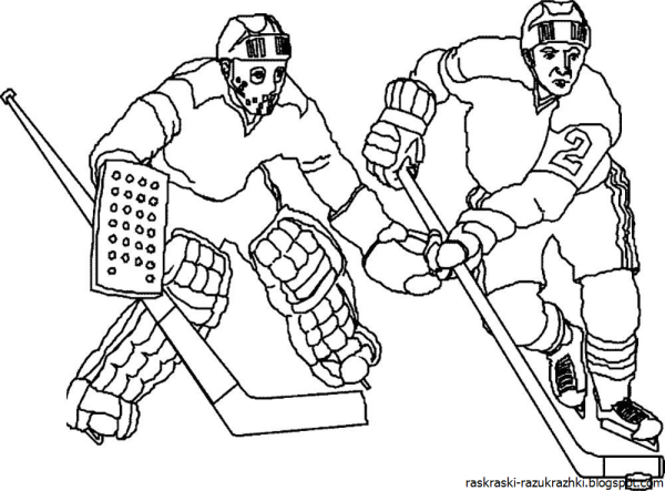 Раскраска хоккеист