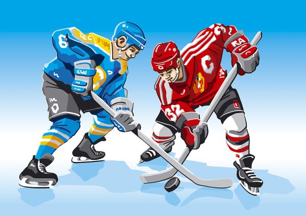 Трафарет хоккей для рисования