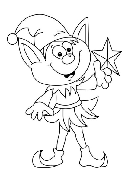 Сказочный Эльф карандашом