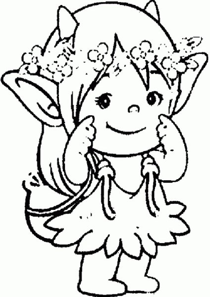 Эльф раскраска для детей