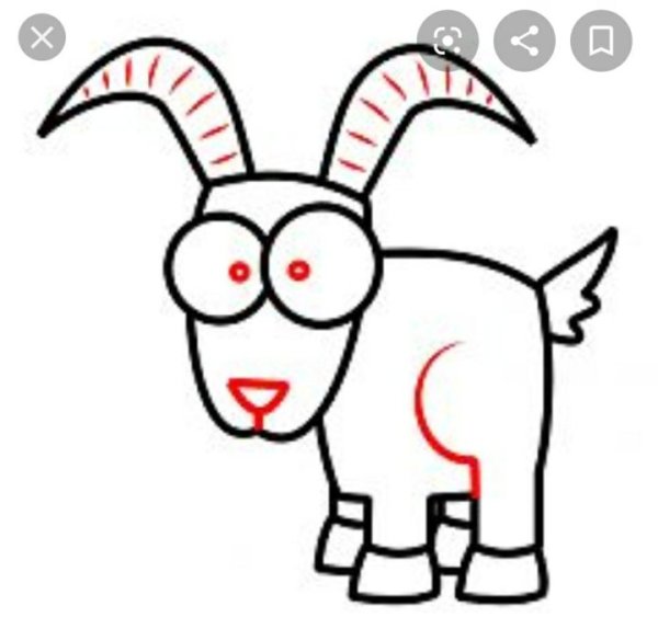 Козел поэтапное рисование