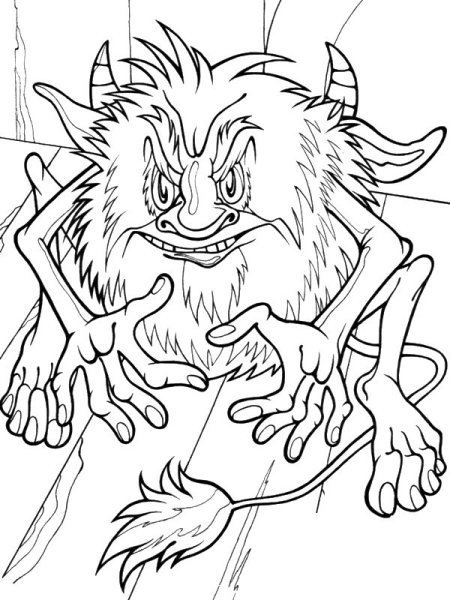 Монстера нарисованная