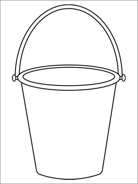 Ведро раскраска