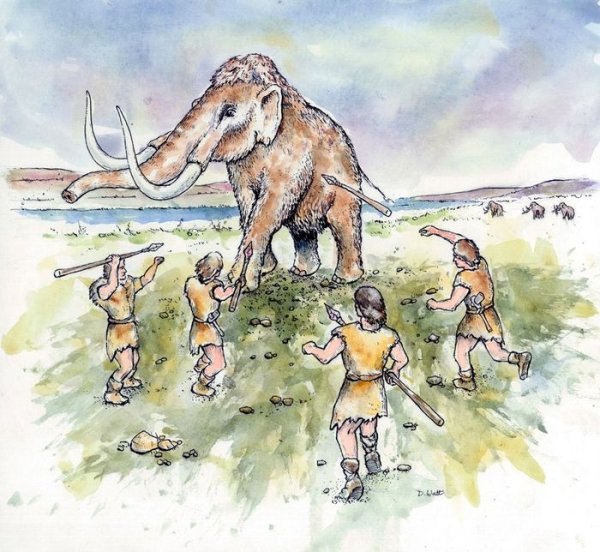 Иллюстрация первобытных людей