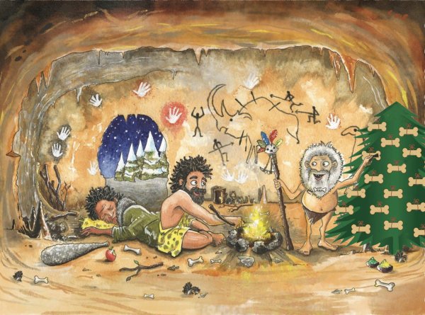 Иллюстрация первобытных людей