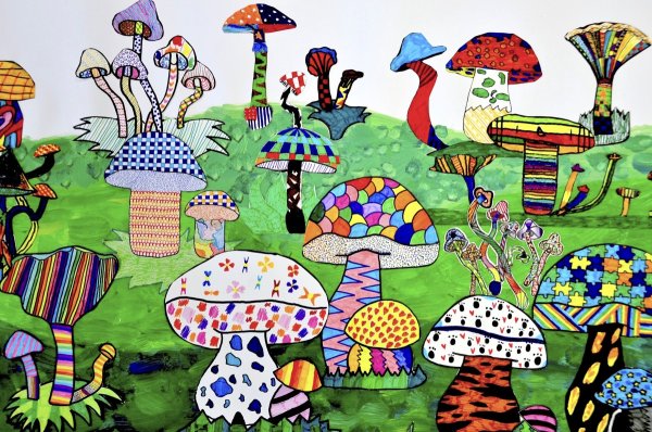 Рисунки инди КИД грибы