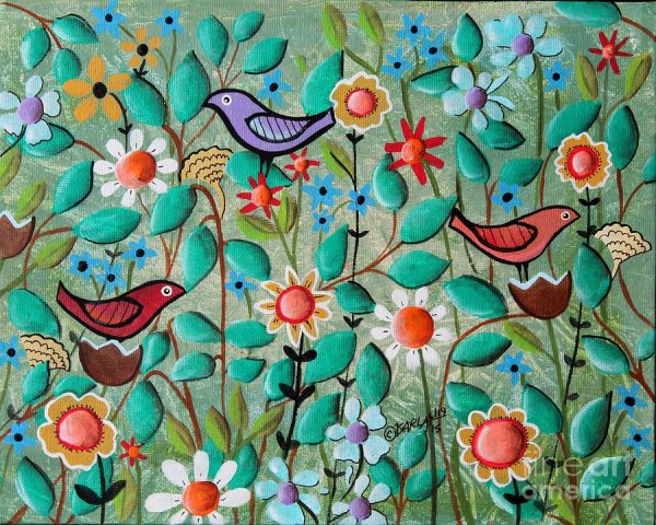 Наивная живопись цветы