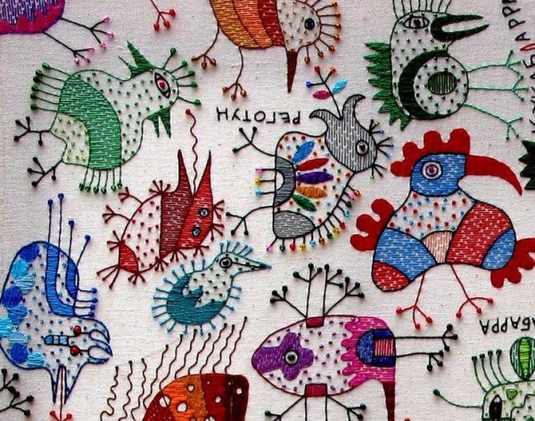 Необычные рисунки на ткани