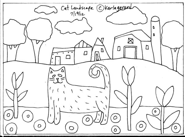 Карла Жерар раскраски Кэт Лэндскейп