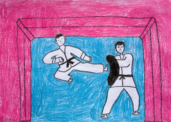 Рисунок на тему каратэ