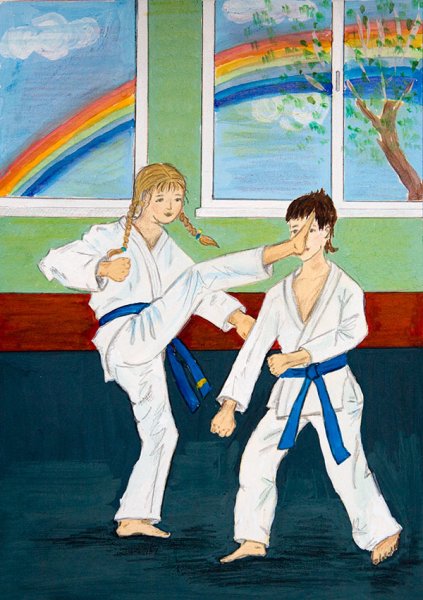 Карате иллюстрация