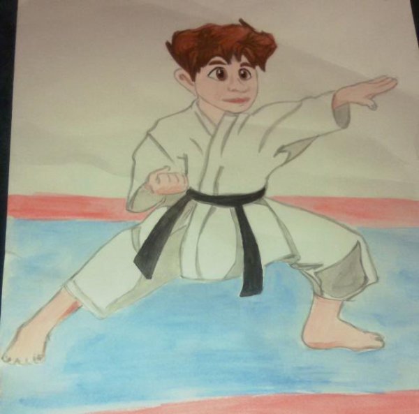 Детские рисунки на тему карате