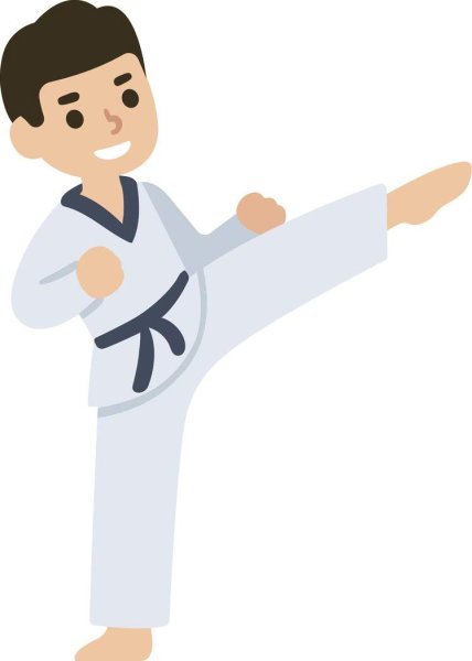 Каратист иллюстрация
