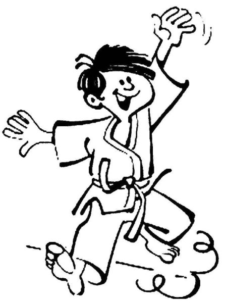 Каратист раскраска для детей