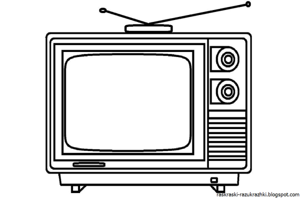 Телевизор раскраска для детей