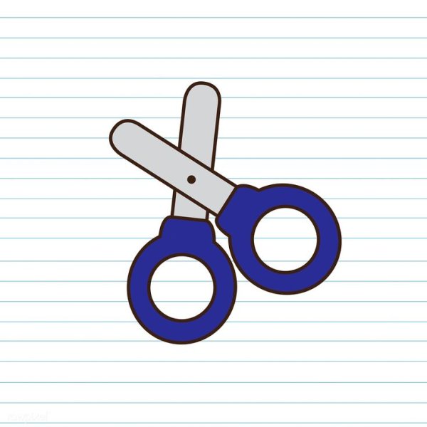 Трафарет ножницы