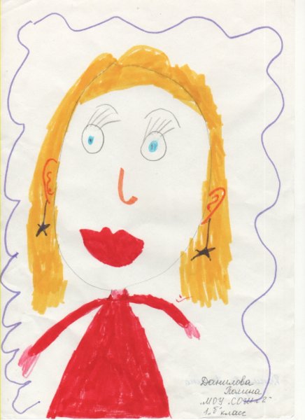 Детский рисунок мамы