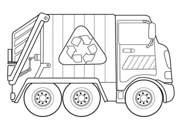 Мусоровоз раскраска