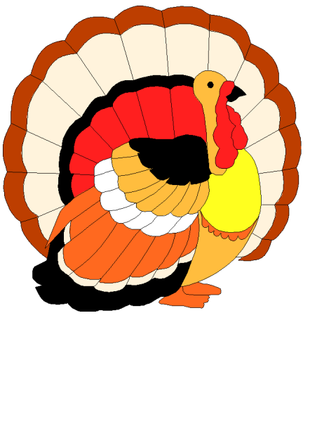 Раскраска индюк с индюшатами