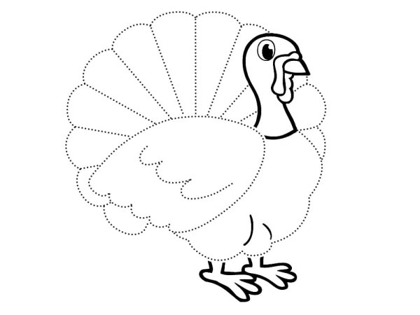 Индюк раскраска