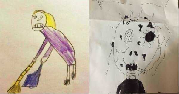 Уродливый человек рисунок