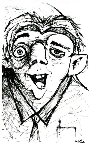 Толстое рисованое лицо