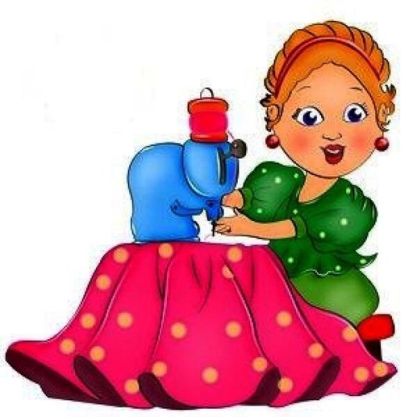 Швея на прозрачном фоне