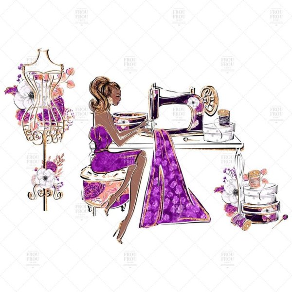 Нарисовать швею