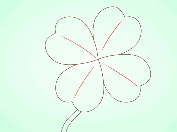 Клевер карандашом