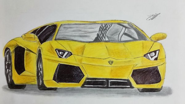Детский рисунок Lamborghini