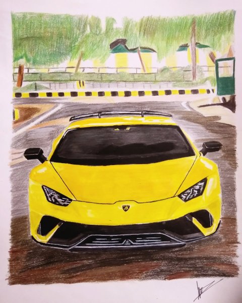 Ламборджини Хуракан рисовать