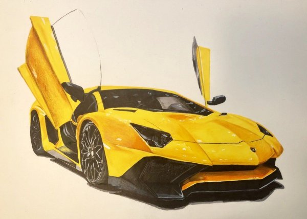 Рисовать Ламборджини авентадор