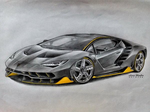 Lamborghini Centenario рисунок