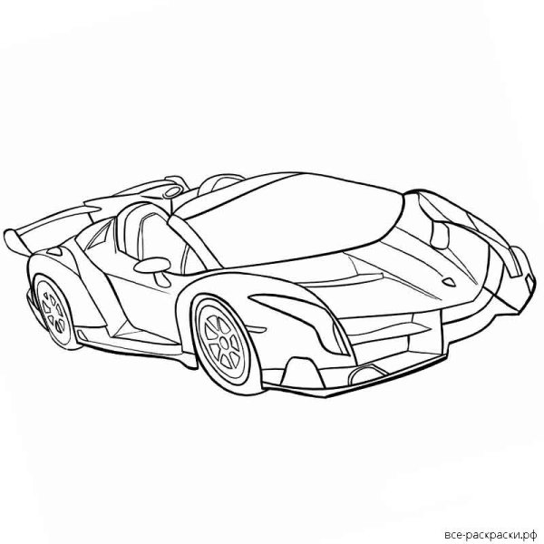 Раскраска Ламборджини авентадор