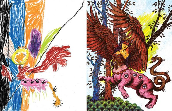 Корявый детский рисунок