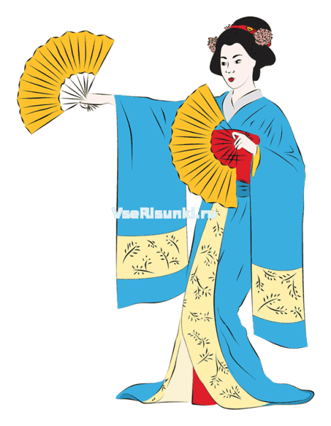 Японка детский рисунок